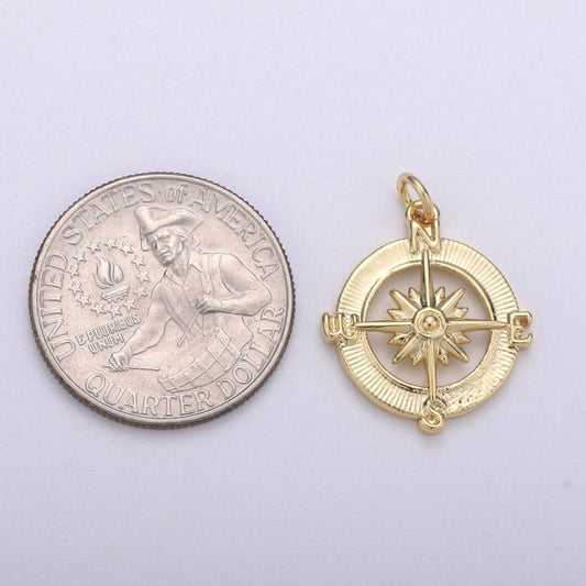 Compass Charm - Gold Filled