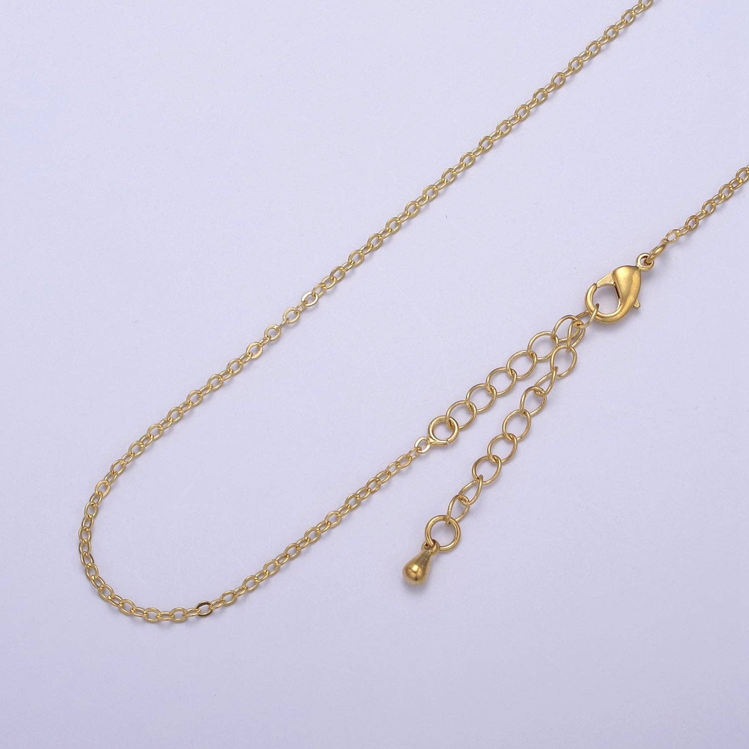 Gold Filled 1.3mm Dainty Cable Chain Necklace - 16" (select material)