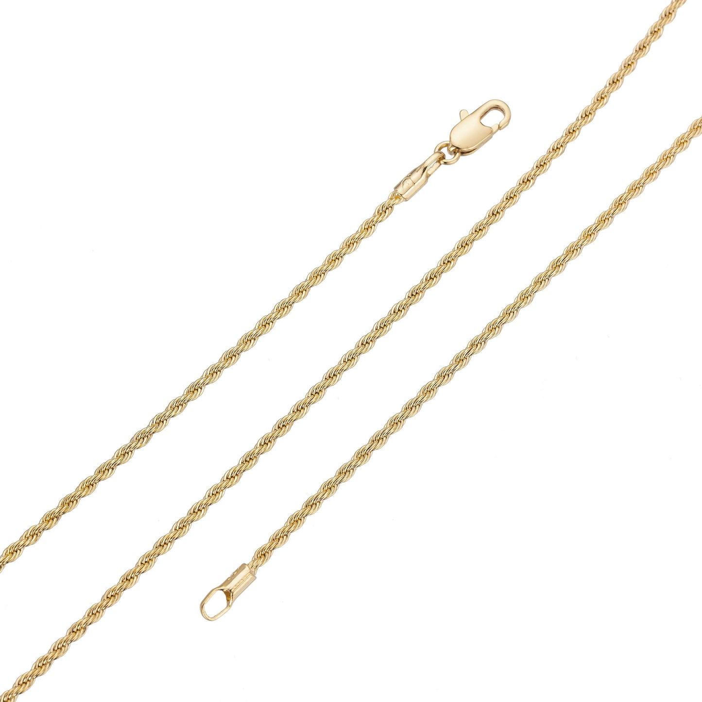 Gold Filled 1.3mm Rope Chain Necklace - 18"
