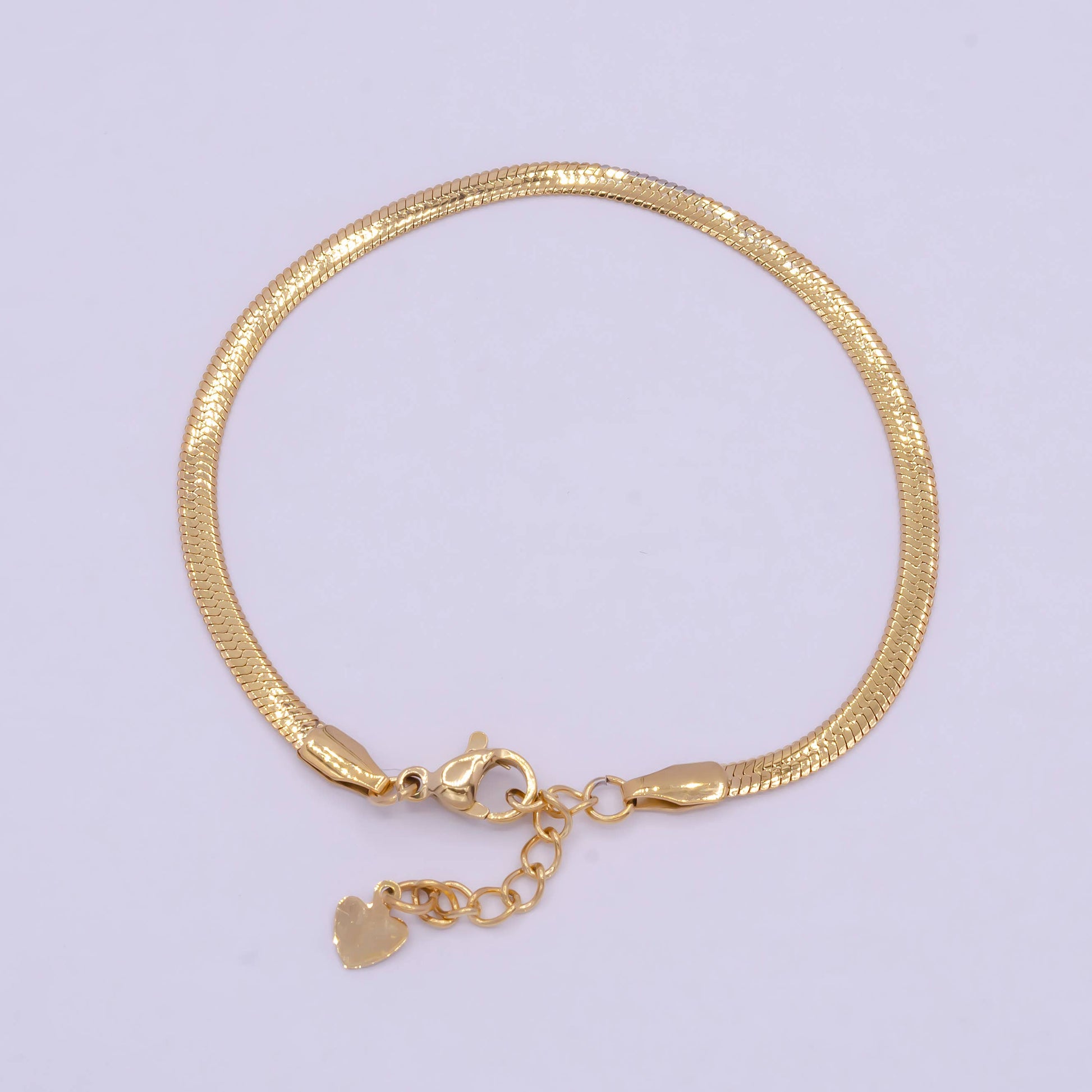 3mm Herringbone Bracelet - Gold Filled
