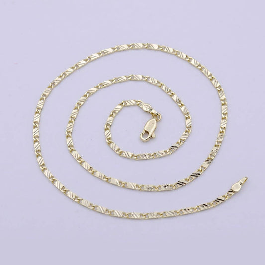 Gold Filled 2mm Scroll Chain Necklace - 27"