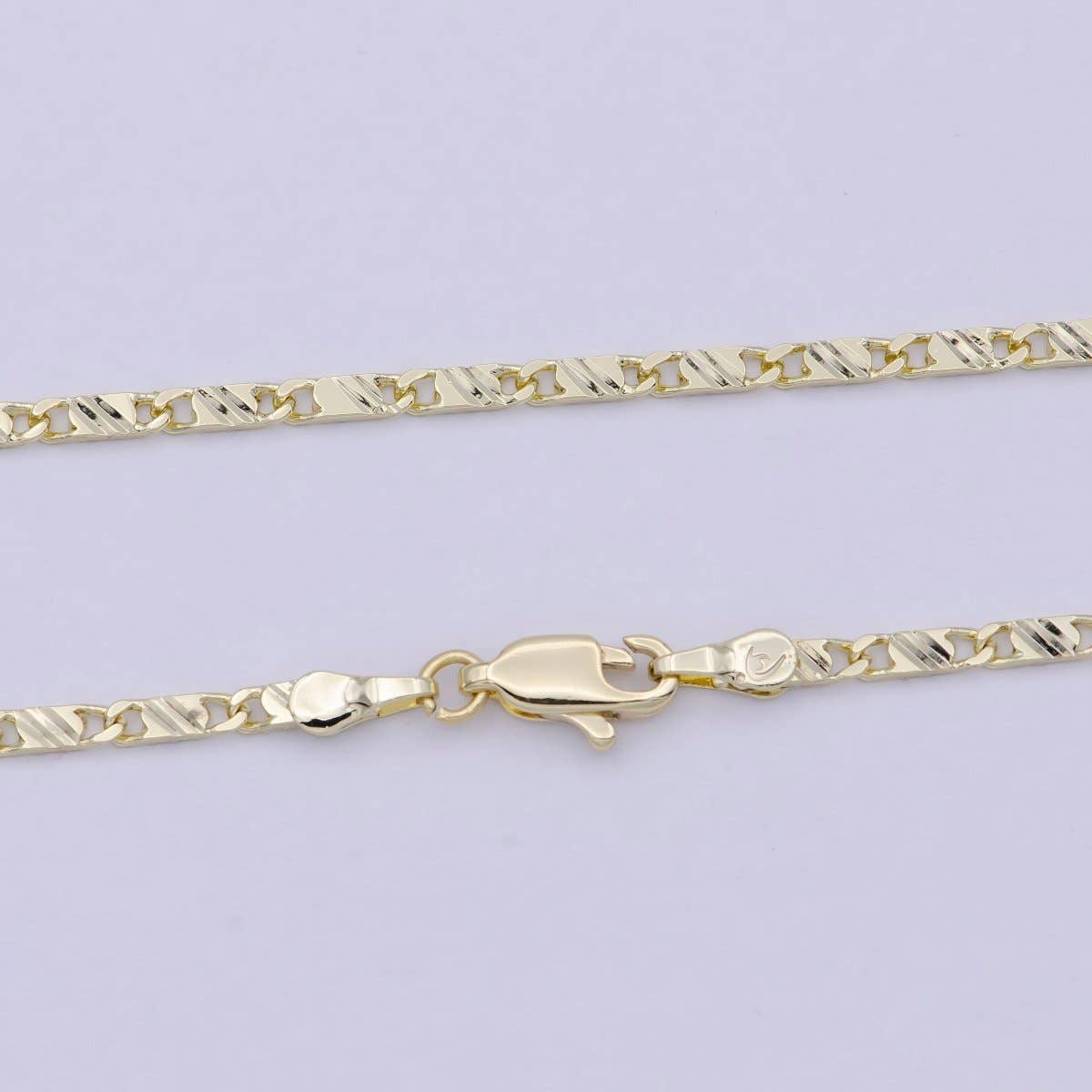 Gold Filled 2mm Scroll Chain Necklace - 27"