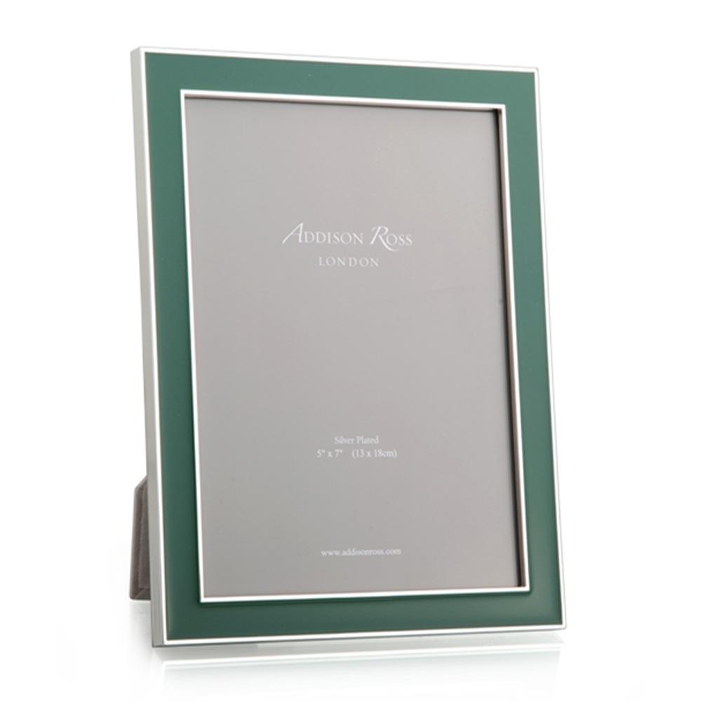 5x7 Enamel + Silver Picture Frame - Fern