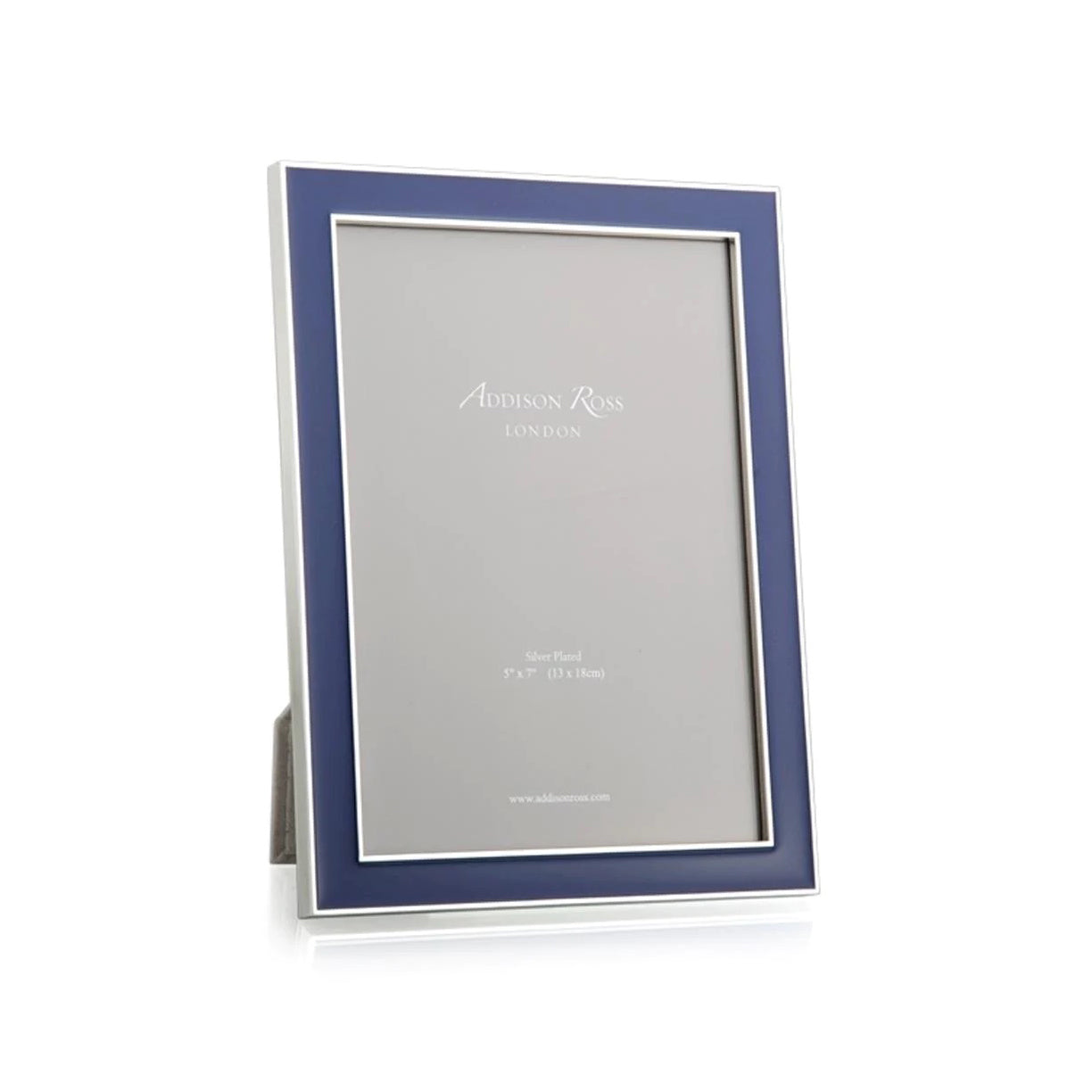 4x6 Enamel + Silver Picture Frame - Navy