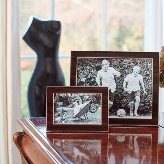 5x7 Toscana Midnight Woodgrain + Gold Picture Frame