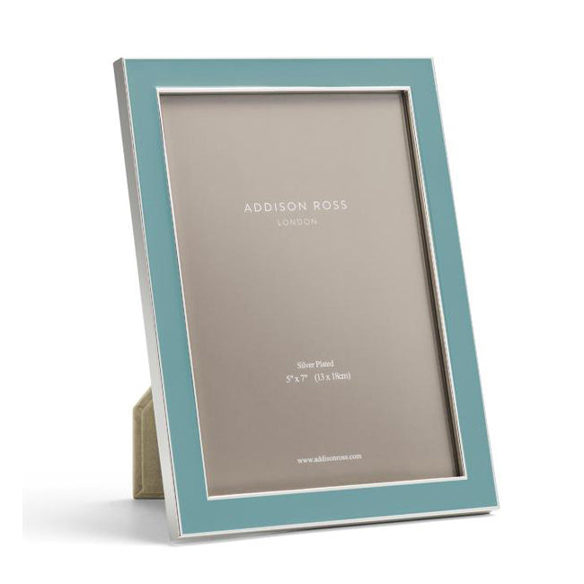 5x7 Enamel + Silver Picture Frame - Chambray