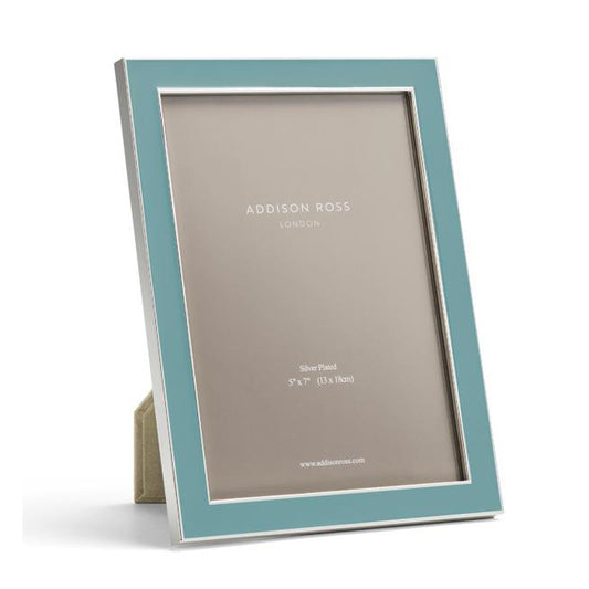 5x7 Enamel + Silver Picture Frame - Chambray