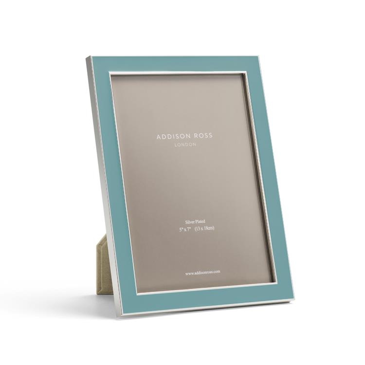 4x6 Enamel + Silver Picture Frame - Chambray