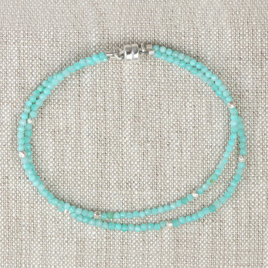 Amazonite 2-Strand Bracelet — Sterling Silver