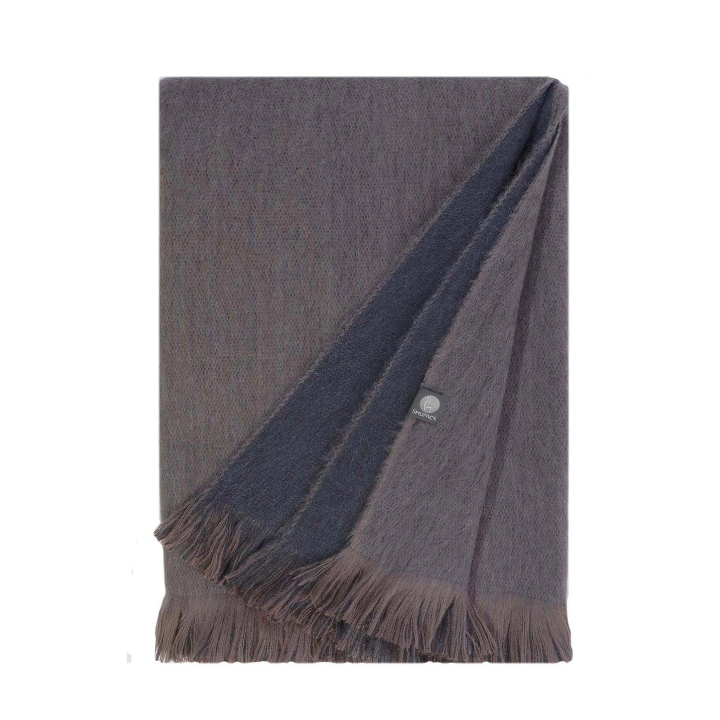 Double Sided Alpaca Throw - Toffee Breeze