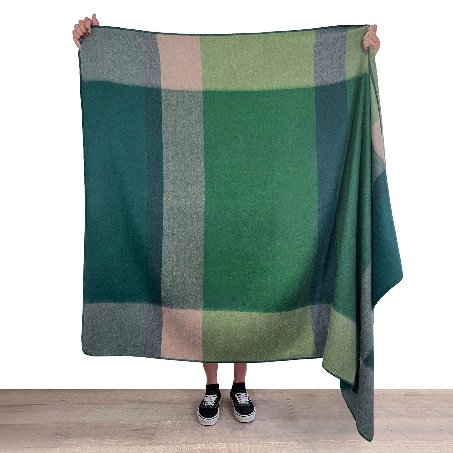 Alpaca Blend Geometric Throw Blanket - Alpine