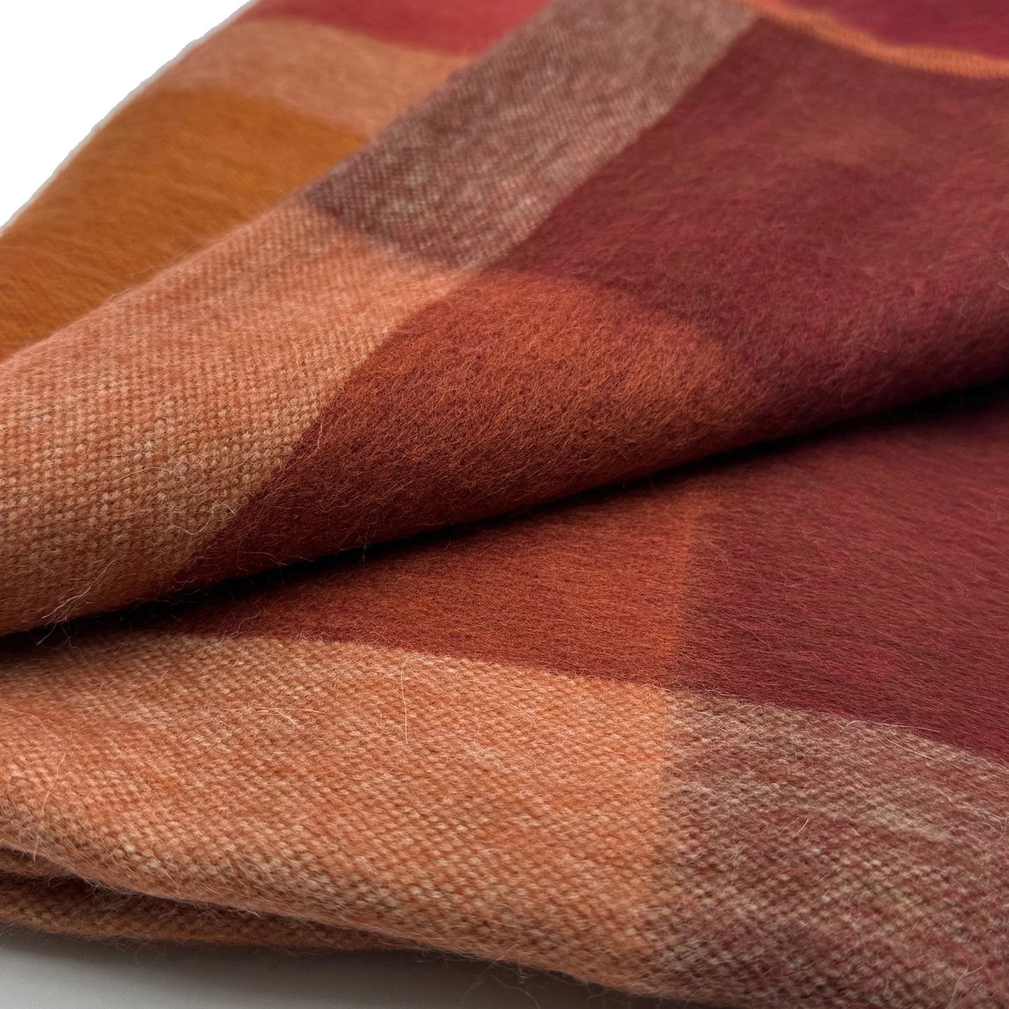 Alpaca Blend Geometric Throw Blanket - Amber