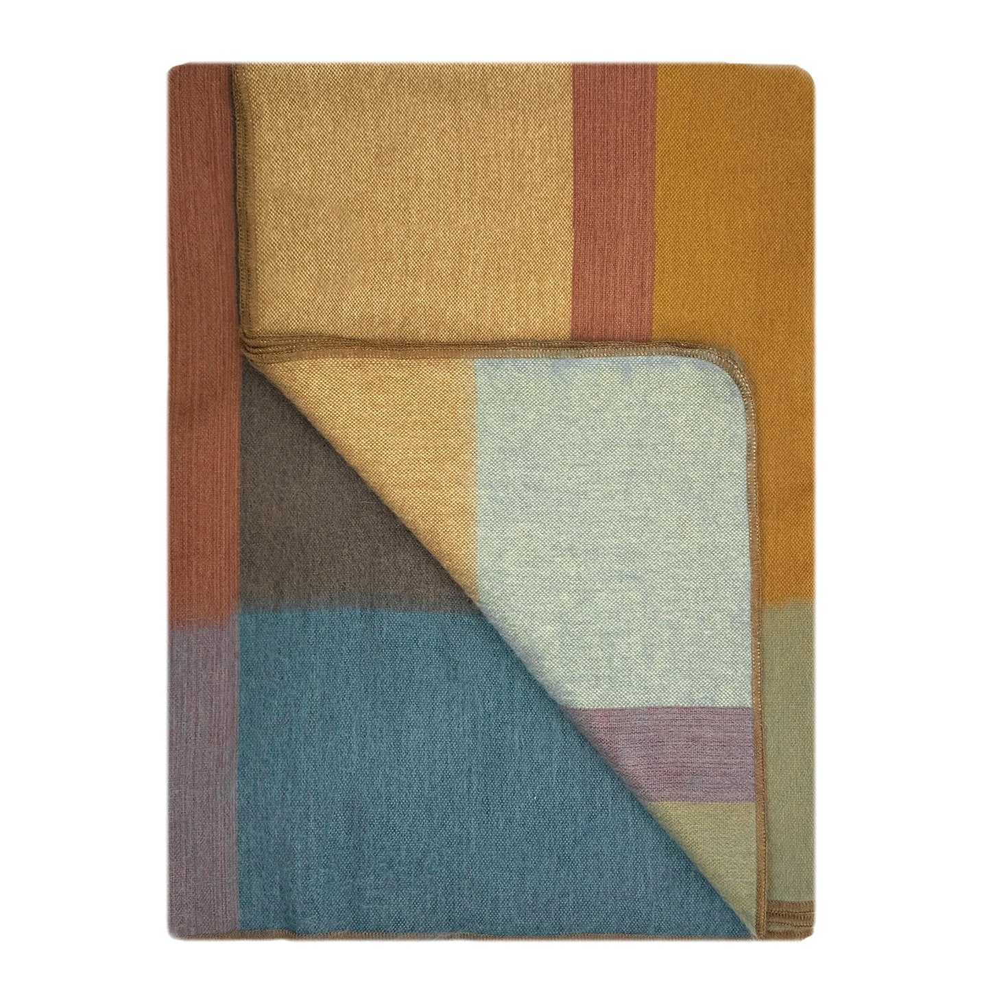 Alpaca Blend Geometric Throw Blanket - Prism