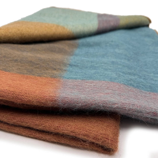 Alpaca Blend Geometric Throw Blanket - Prism