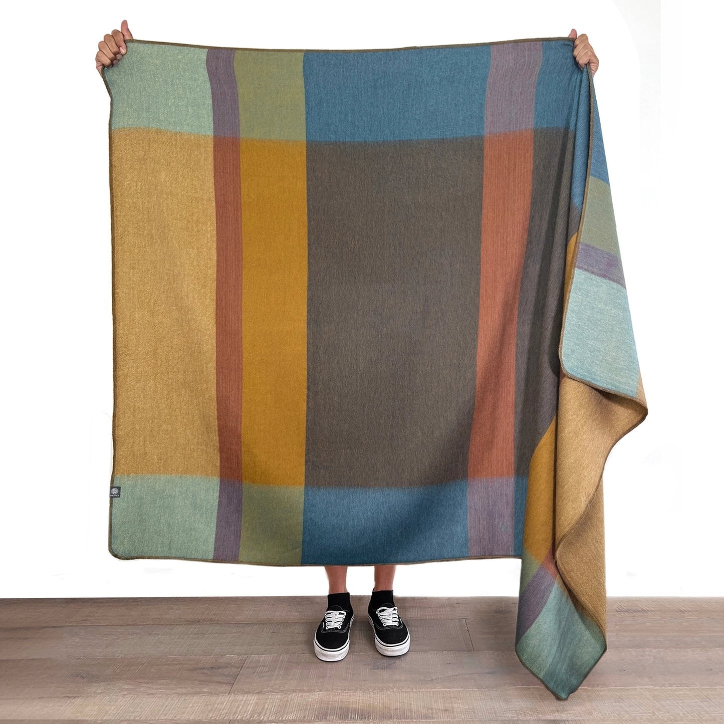 Alpaca Blend Geometric Throw Blanket - Prism