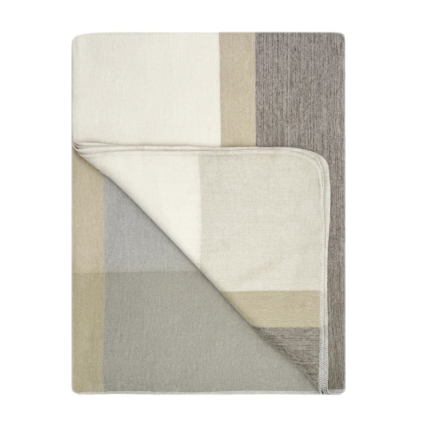 Alpaca Blend Geometric Throw Blanket - Salt Flat