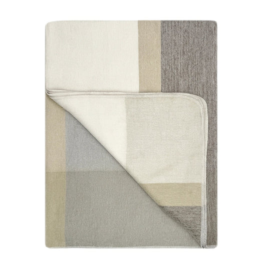 Alpaca Blend Geometric Throw Blanket - Salt Flat