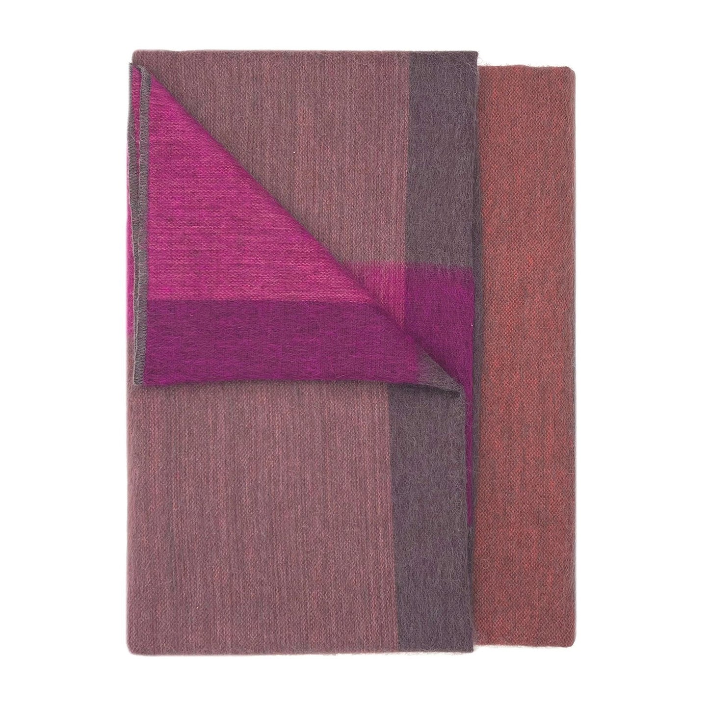 Alpaca Blend Geometric Throw Blanket - Sunset