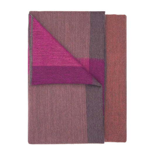 Alpaca Blend Geometric Throw Blanket - Sunset