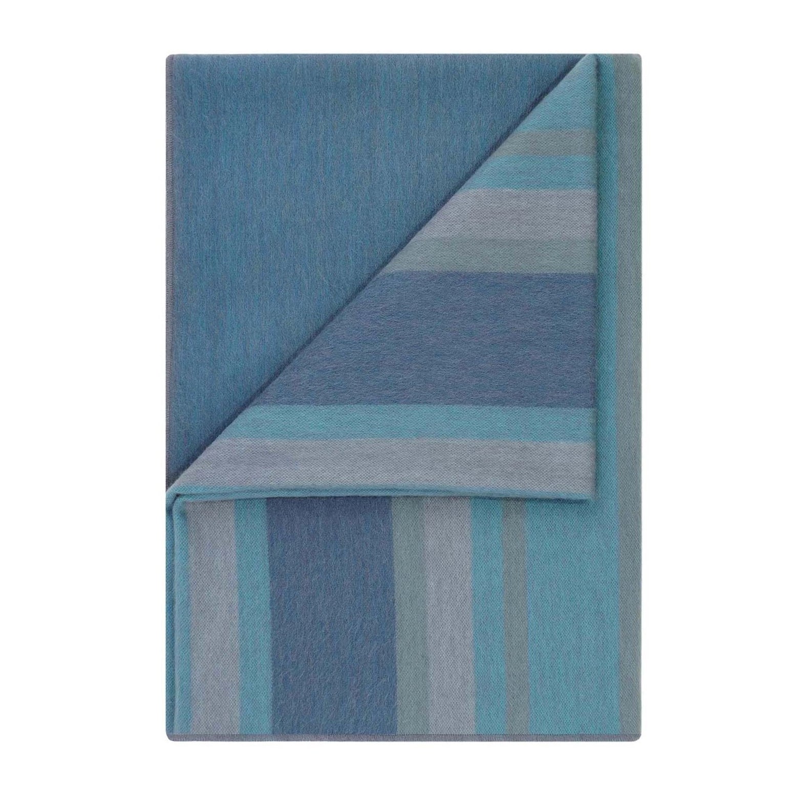 Alpaca Blend Geometric Throw Blanket - Tide Water