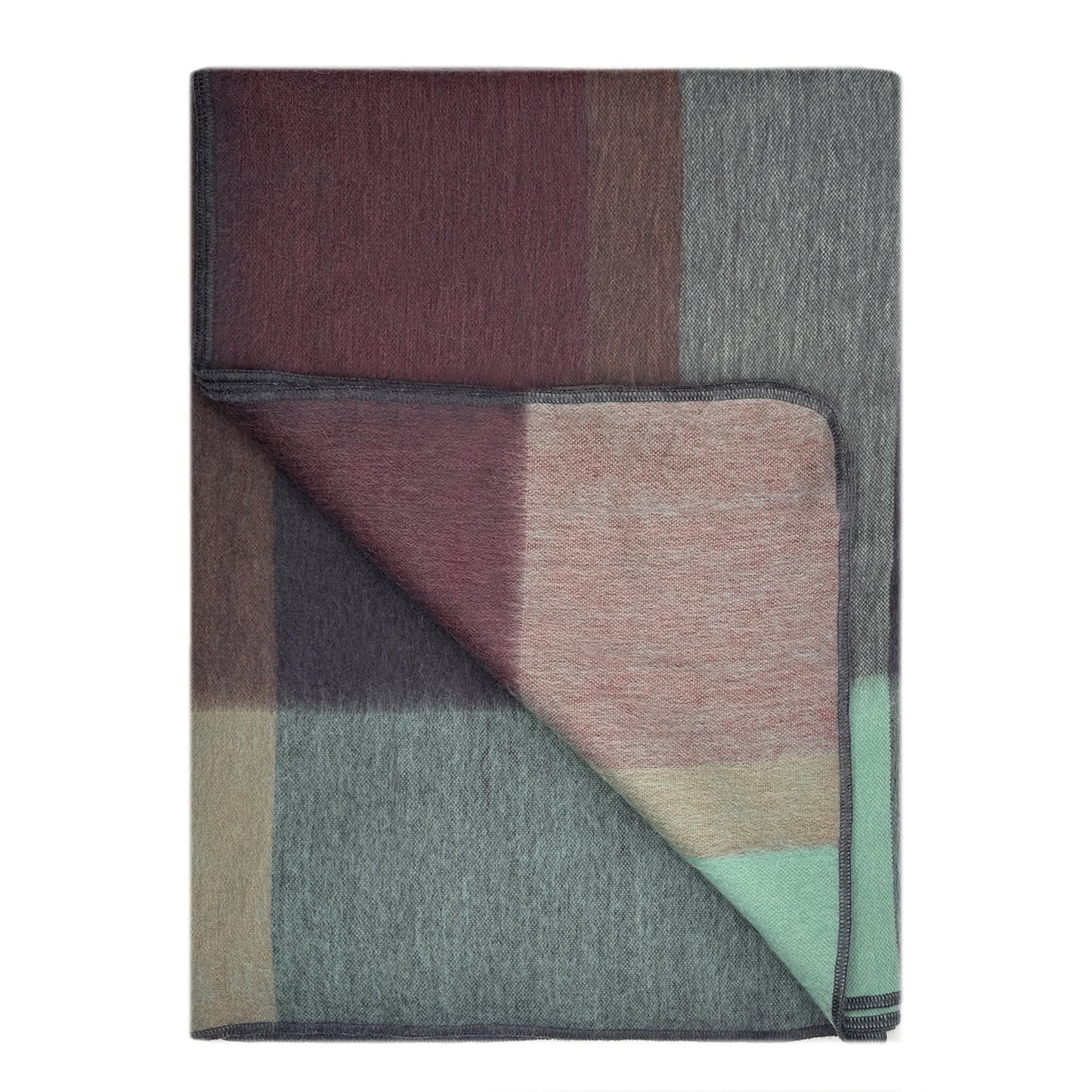 Alpaca Blend Geometric Throw Blanket - Twilight