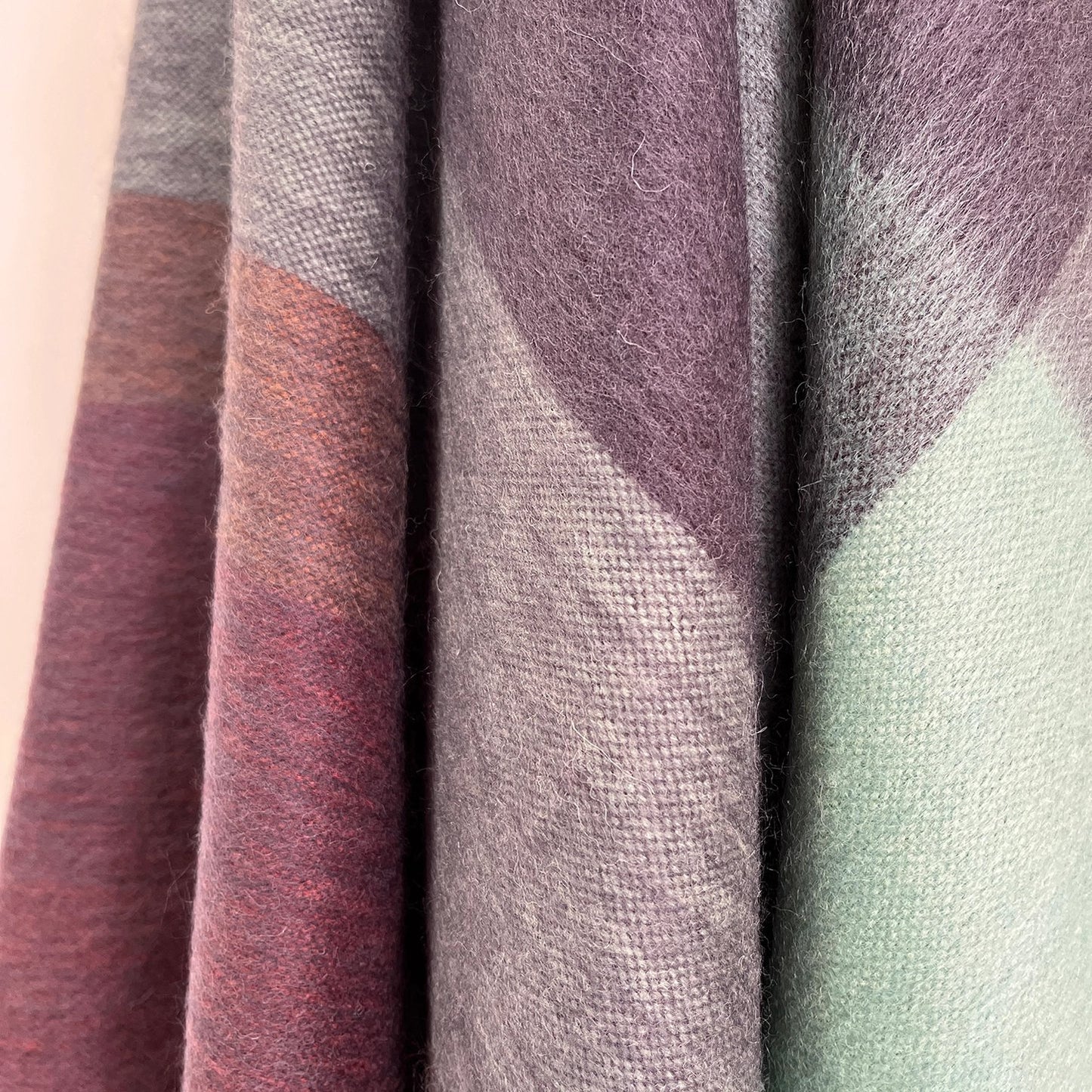 Alpaca Blend Geometric Throw Blanket - Twilight