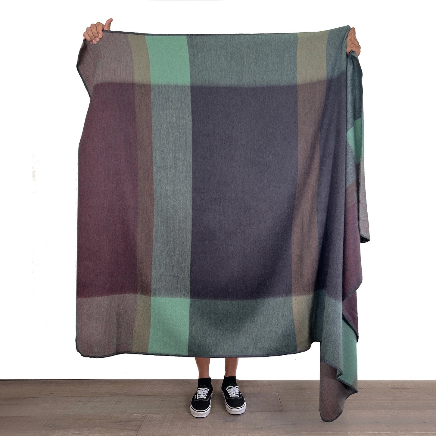 Alpaca Blend Geometric Throw Blanket - Twilight