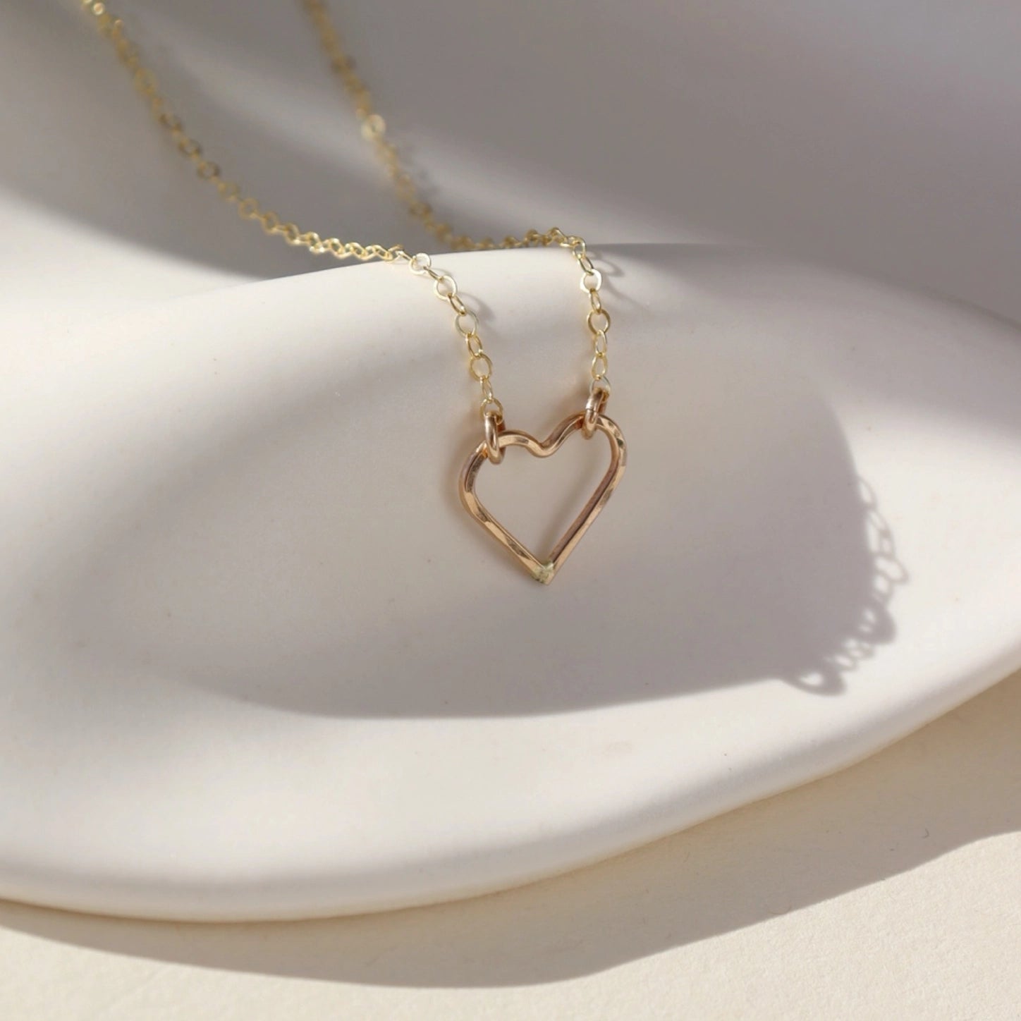 Amour Open Heart Necklace (Select Material)