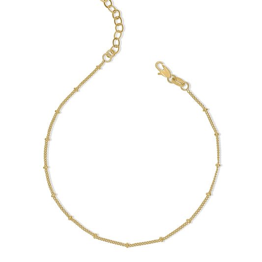Satellite Chain Anklet - 18k Gold Fill