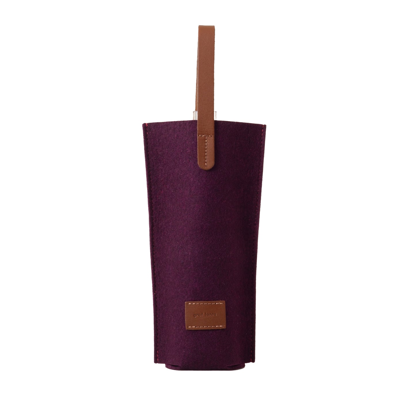 Felt Wine Cozy Carrier - Solo (choose color) Aubergine