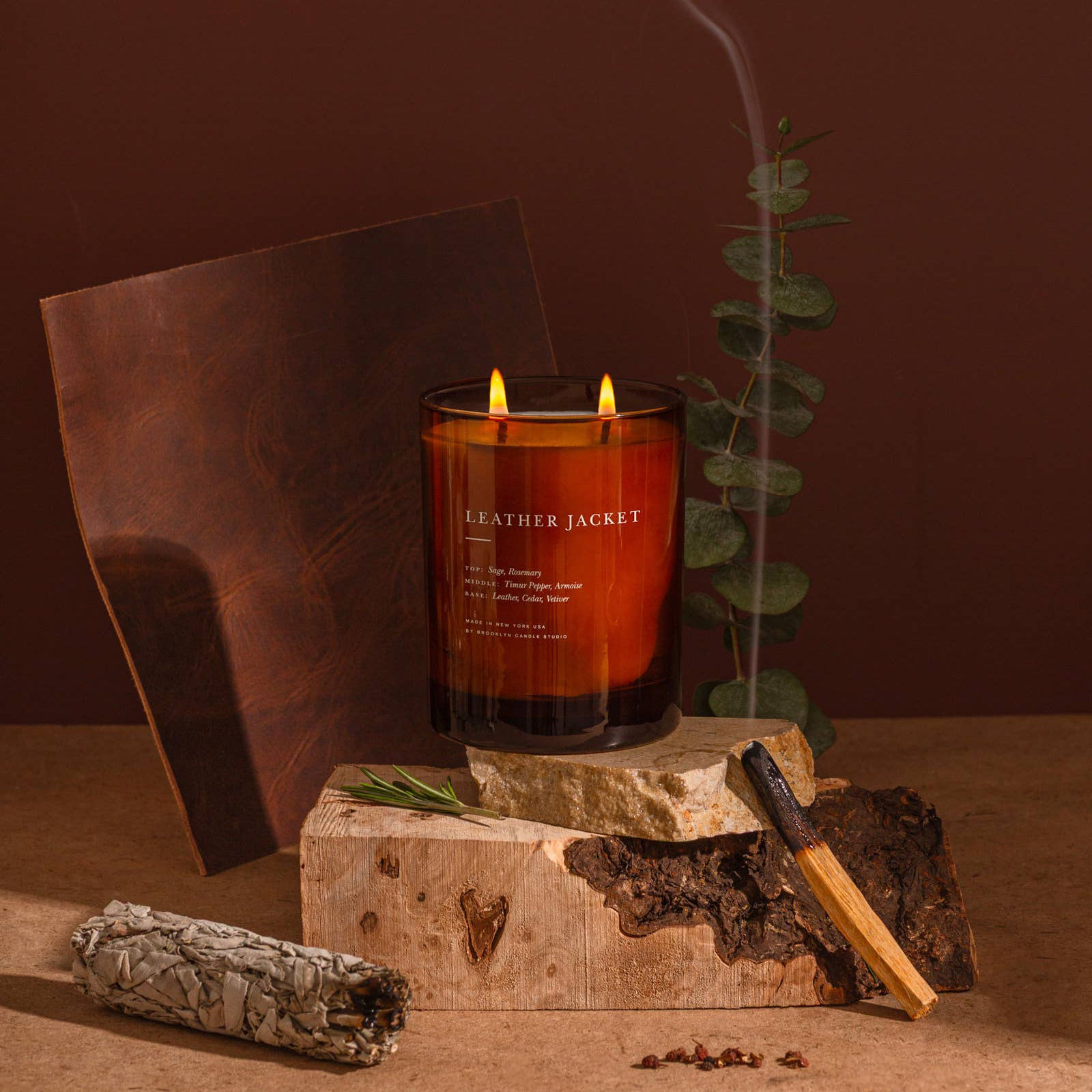 Leather Jacket 2-Wick Soy Wax Candle