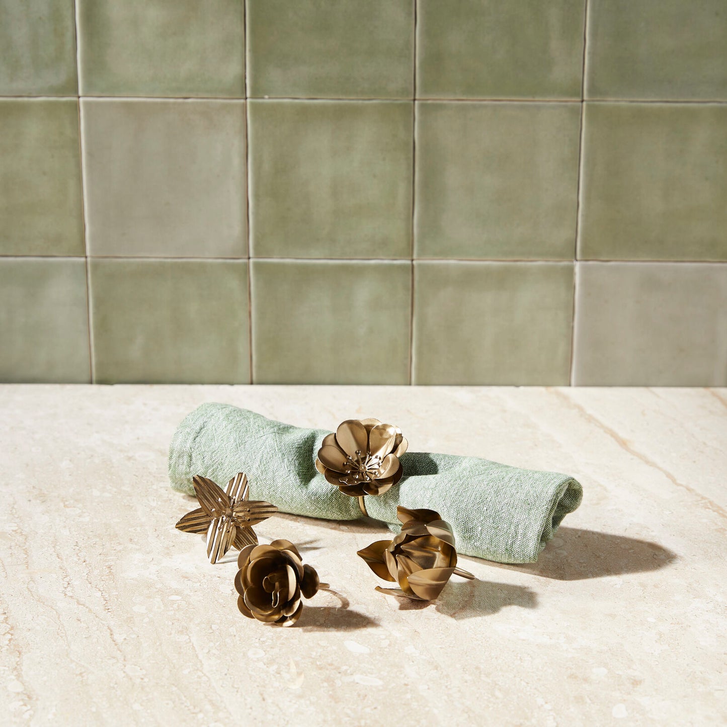 Botanical Napkin Rings (Set of 4)