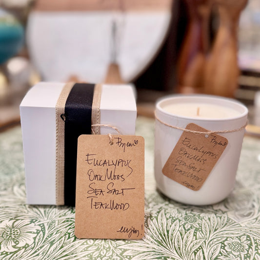 Coconut Blend Wax Candle - Eucalyptus | Oak Moss | Sea Salt |Teakwood