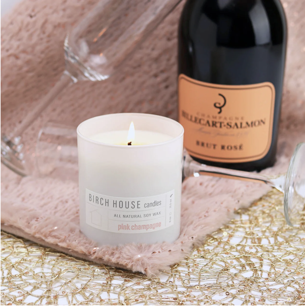 Pink Champagne Soy Wax Candle