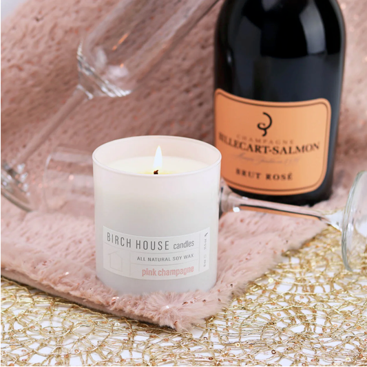 Pink Champagne Soy Wax Candle