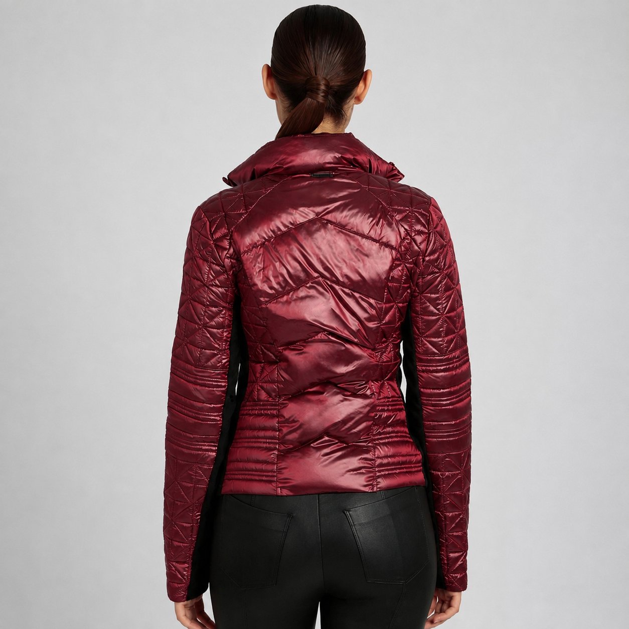 Lightweight Down Filled Packable Puffer Jacket - Wine