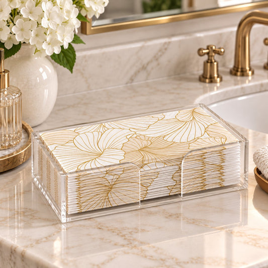 Clear Acrylic Paper Guest Towel Caddy