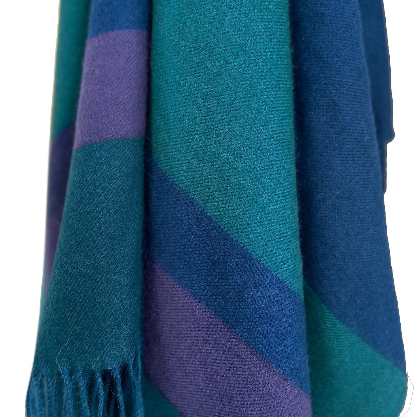 Baby Alpaca Striped Scarf - Adriatic