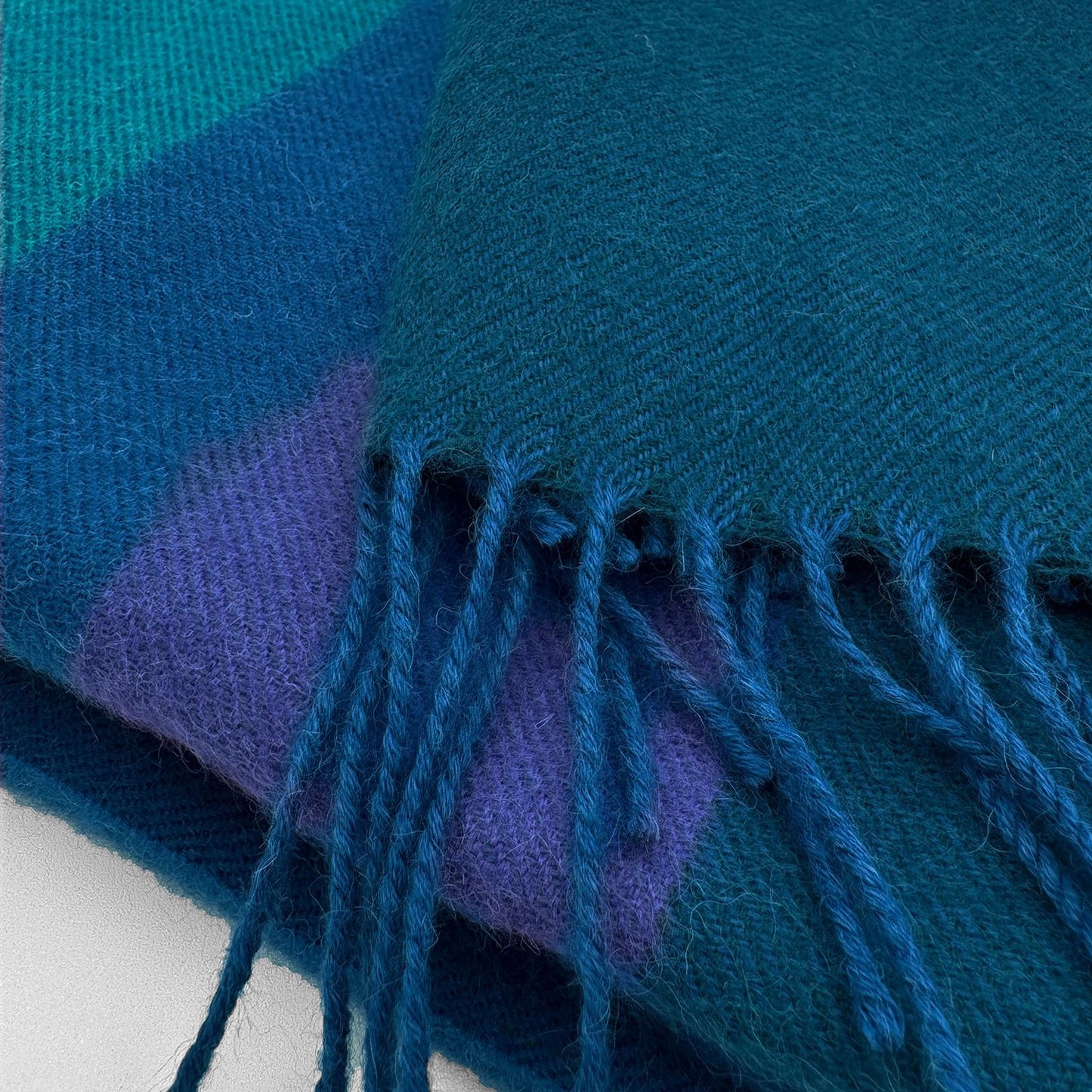 Baby Alpaca Striped Scarf - Adriatic