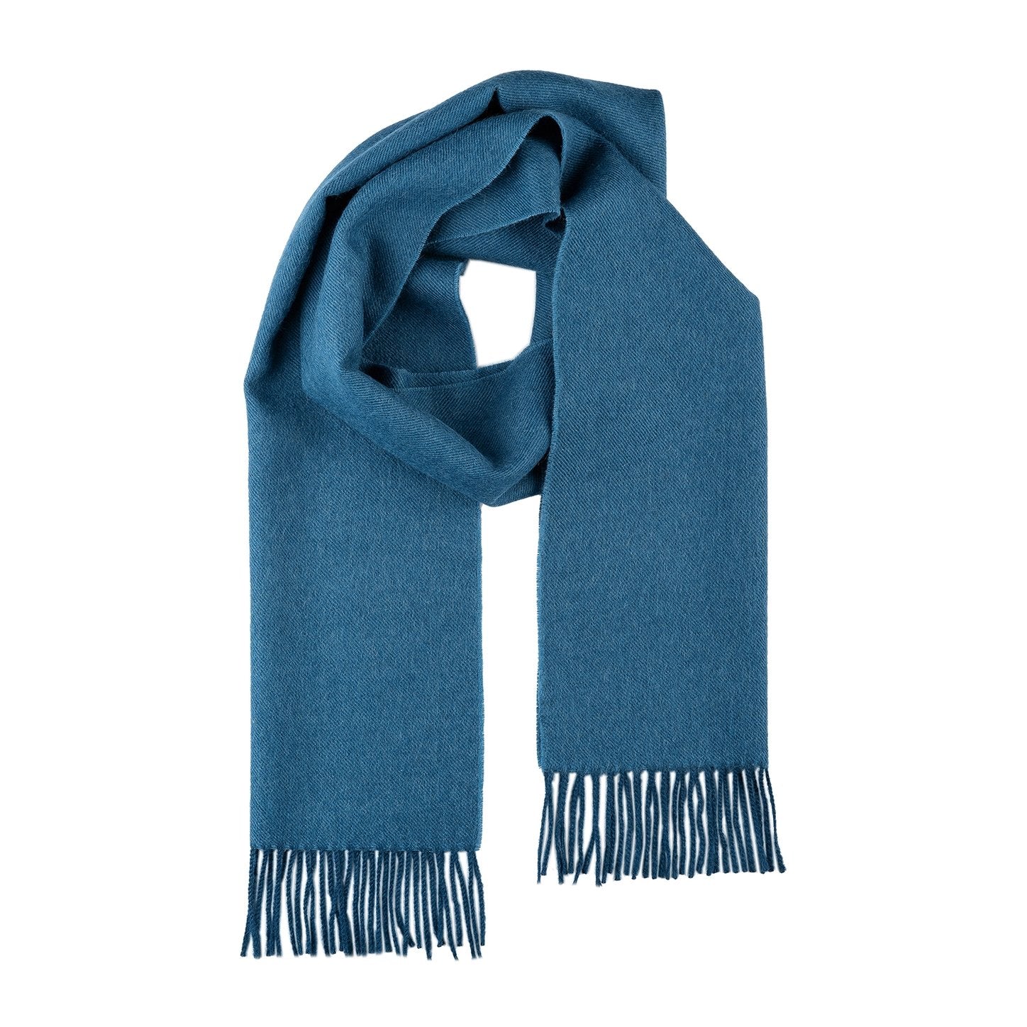 Baby Alpaca Solid Scarf - Blue Jean