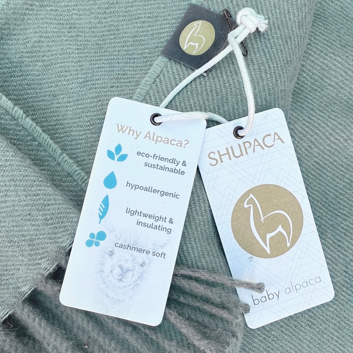 Baby Alpaca Solid Scarf - Misty Mountain