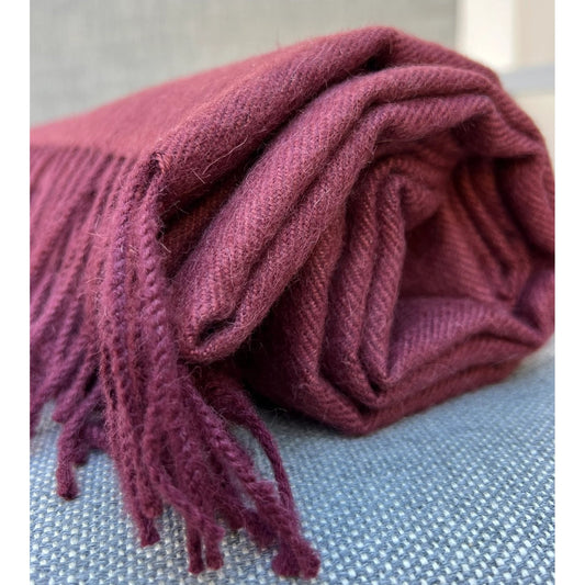 Baby Alpaca Throw Blanket - Malbec