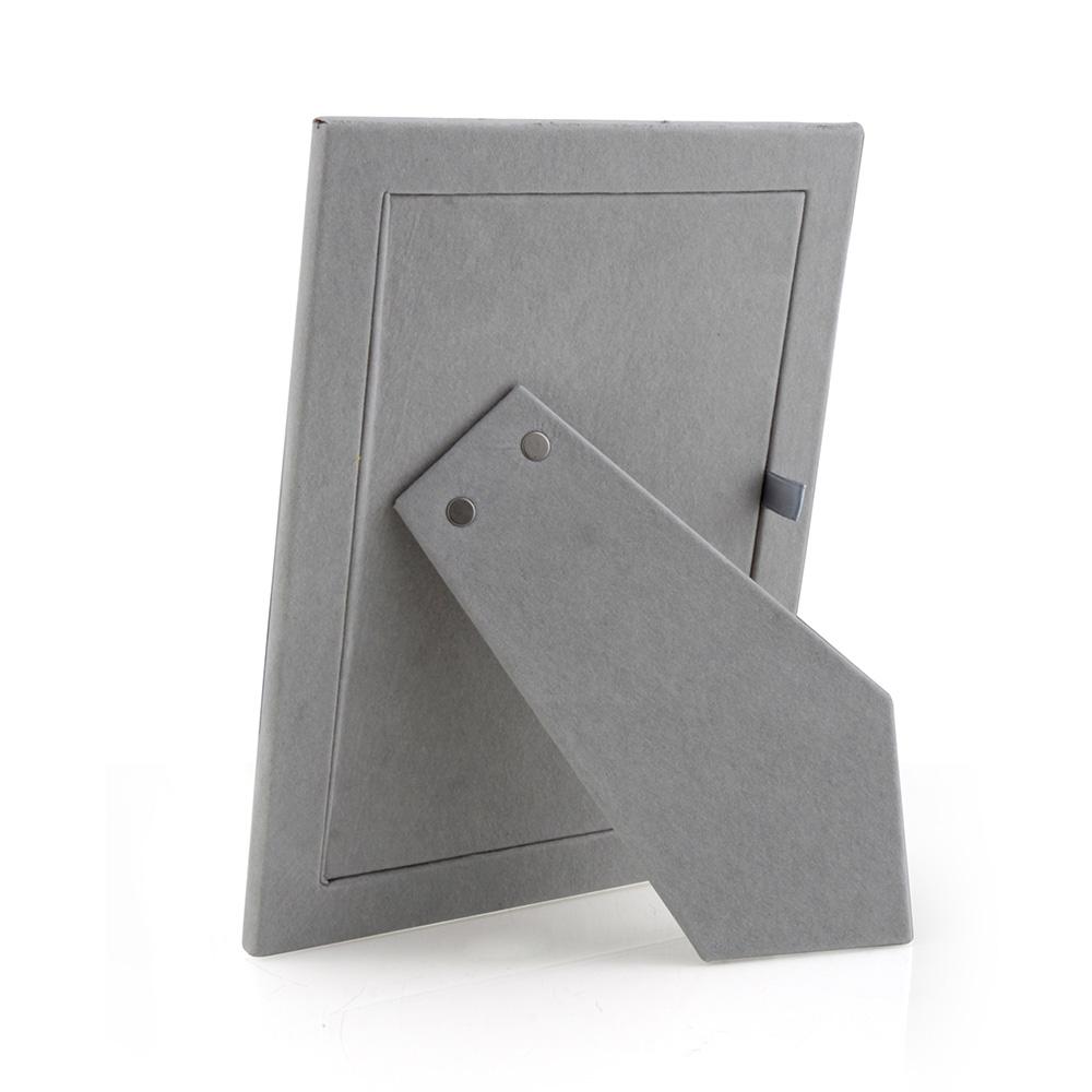 4x6 Faux Ostrich + Silver Picture Frame - Mist