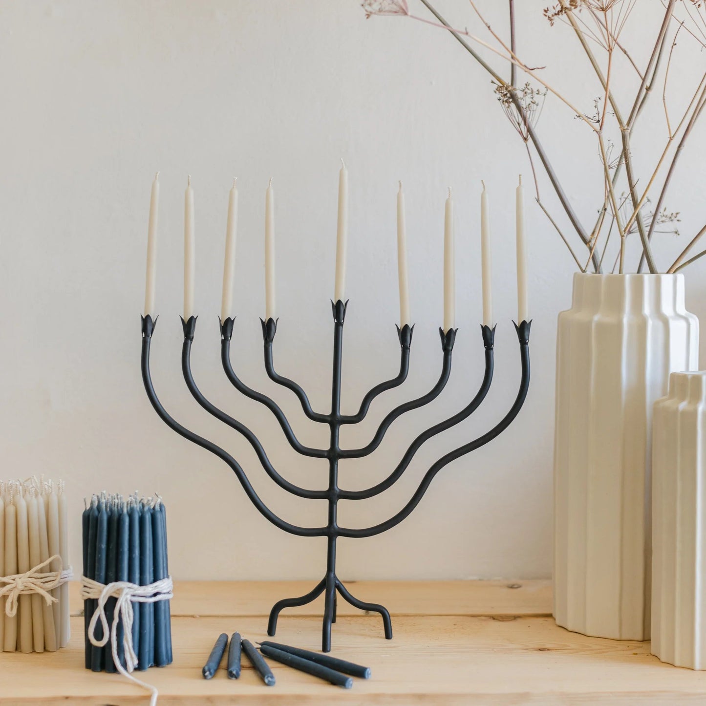 Wrought Iron Beacon Menorah