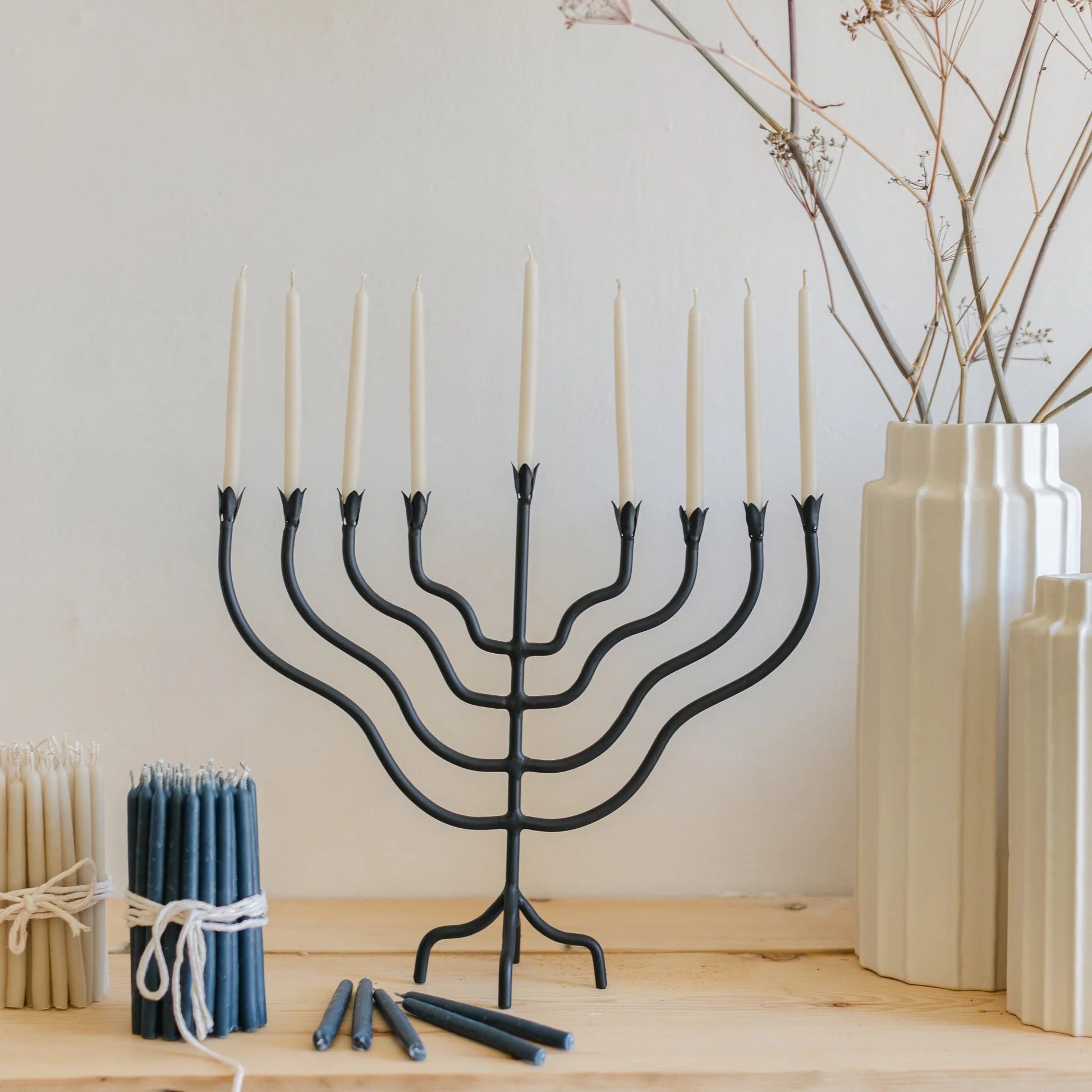 Wrought Iron Beacon Menorah