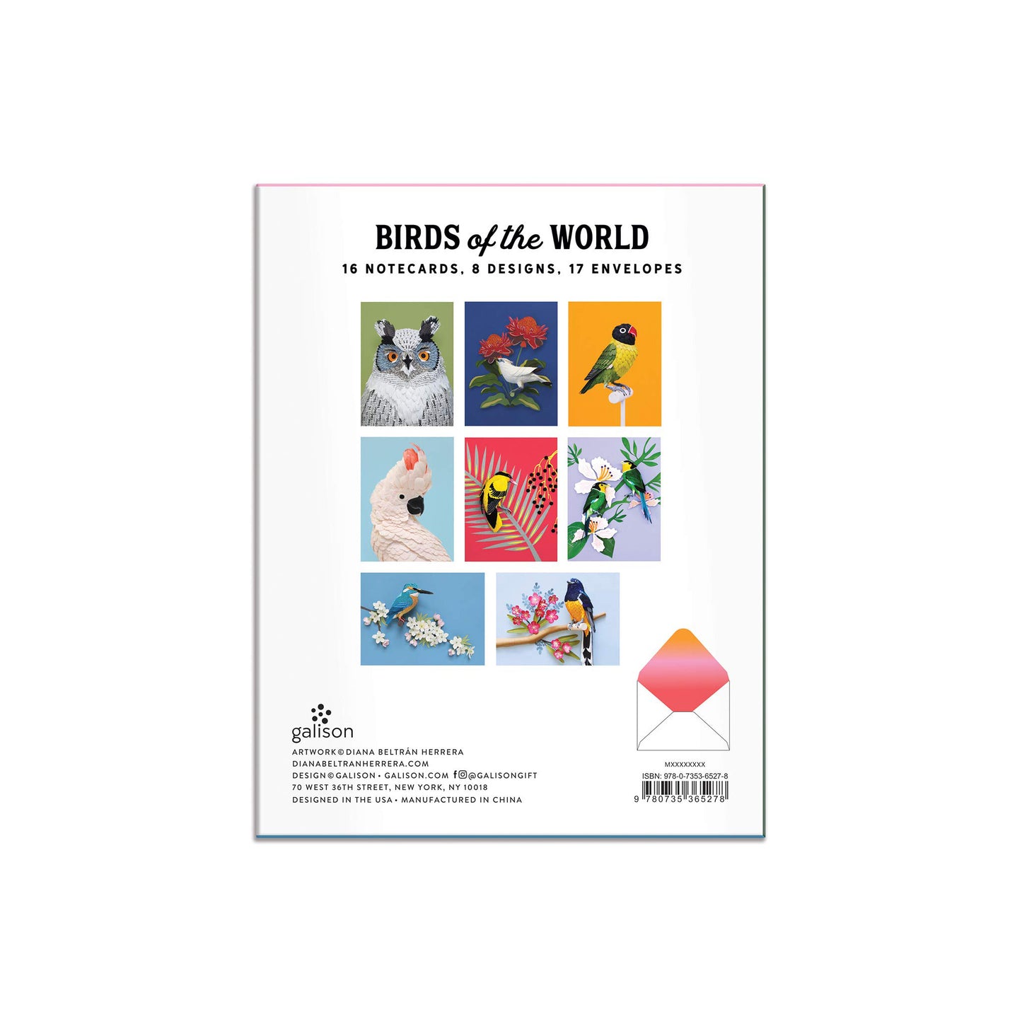 Birds of the World Greeting Card Assortment: 16 Notecards + Envelopes (Boxed Set)