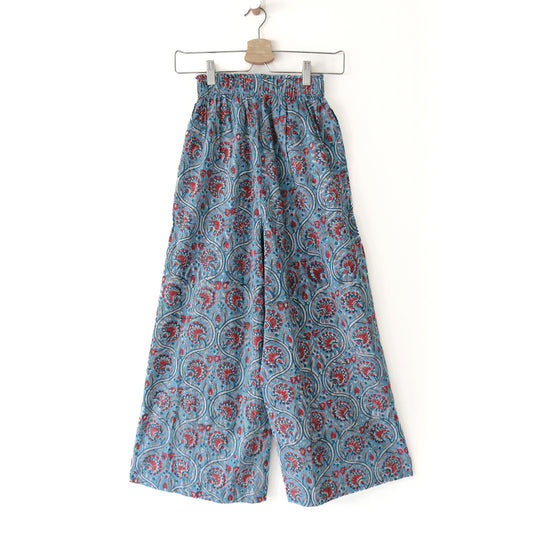 Hand-Block Printed Co-ord Set – Blue Floral