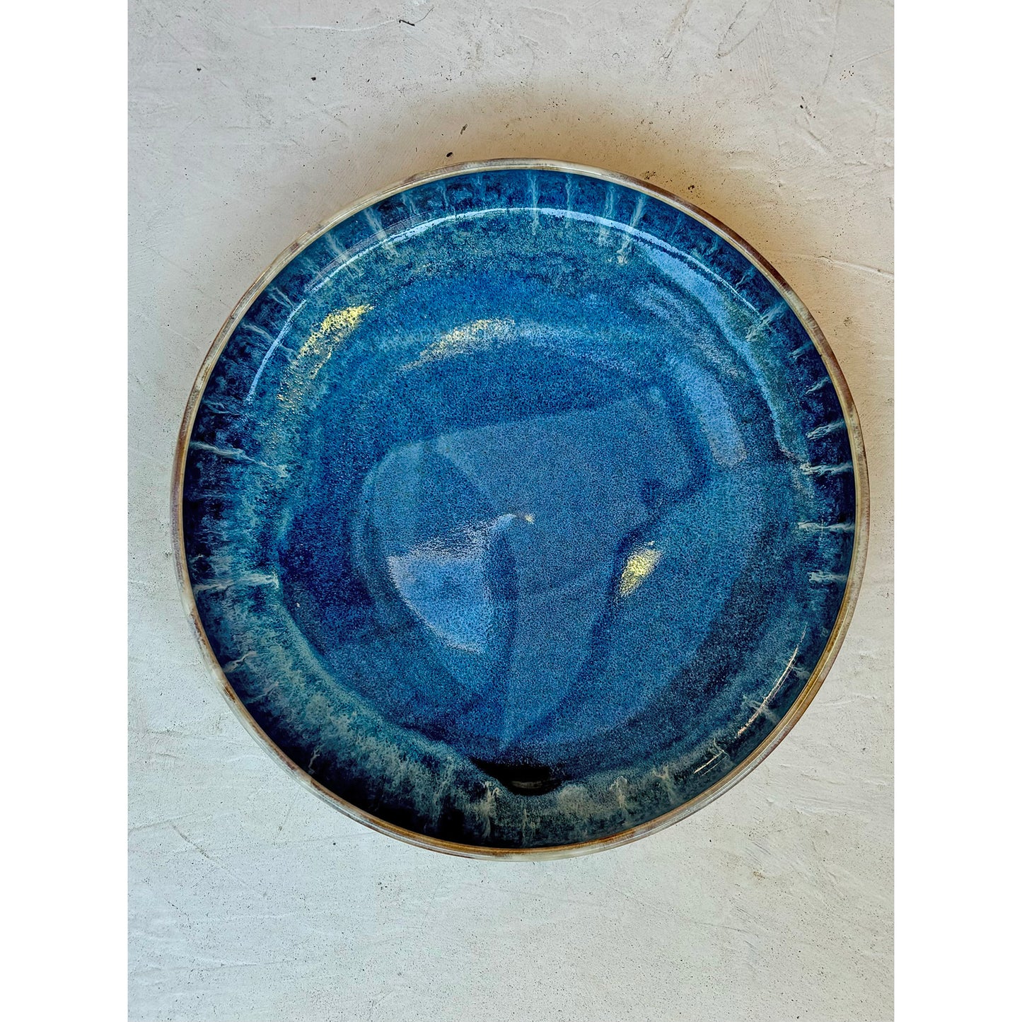 Porcelain Low Bowl - Prismatic Blue