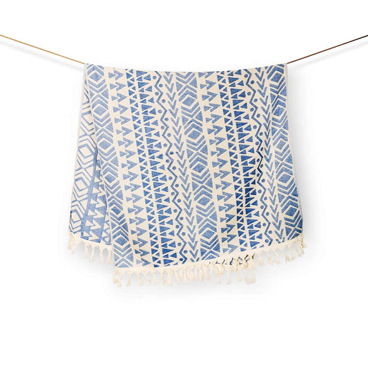 Turkish Peshtemal Beach Towel - Bodrum | Sea Blue