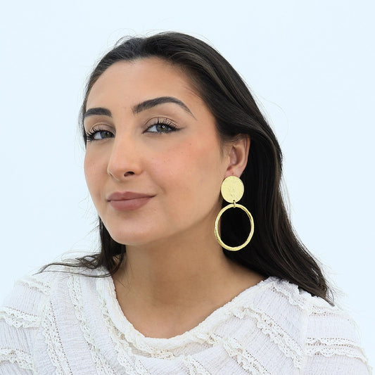 Bold Statement Clip-On Earrings - Gold
